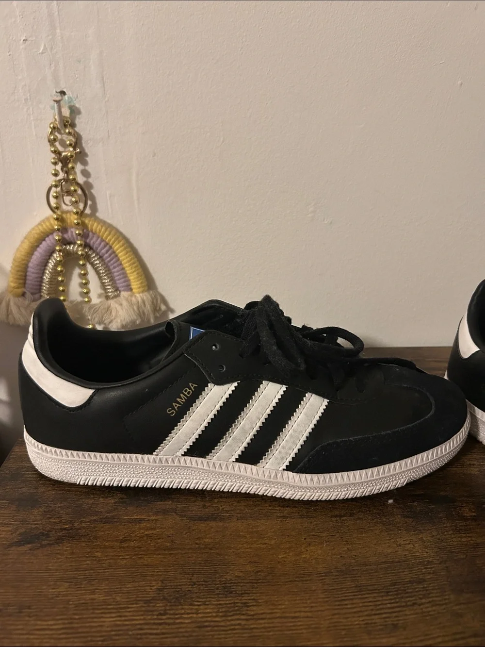 adidas Black Sneakers with White Stripes